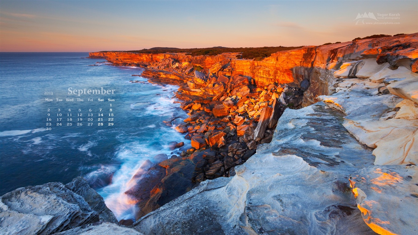 09 2013 Calendar fondo de pantalla (1) #1 - 1366x768