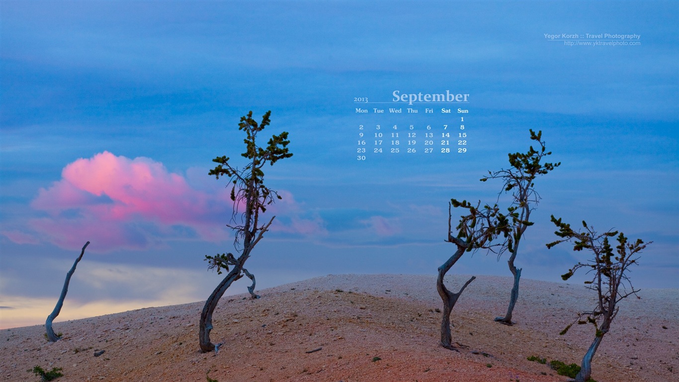 Сентябрь 2013 Календарь обои (1) #6 - 1366x768