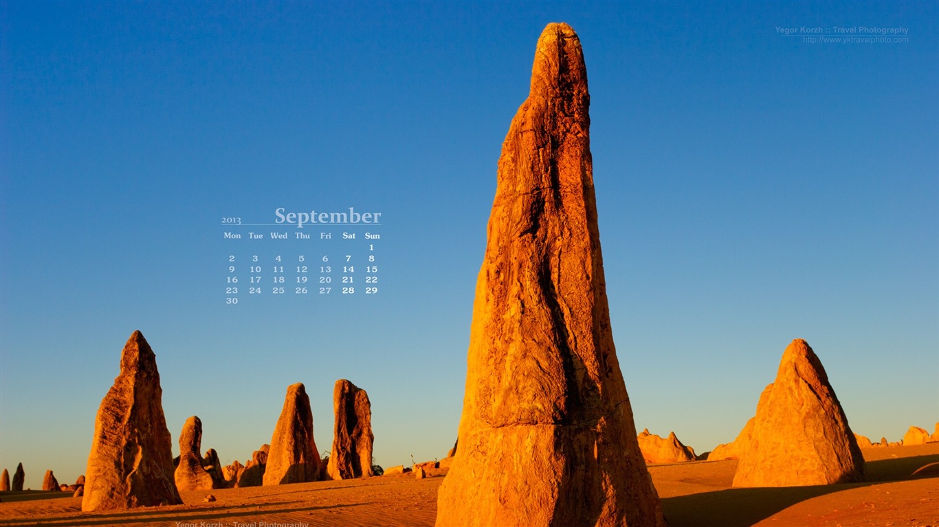 September 2013 Calendar wallpaper (1) #8 - 1366x768