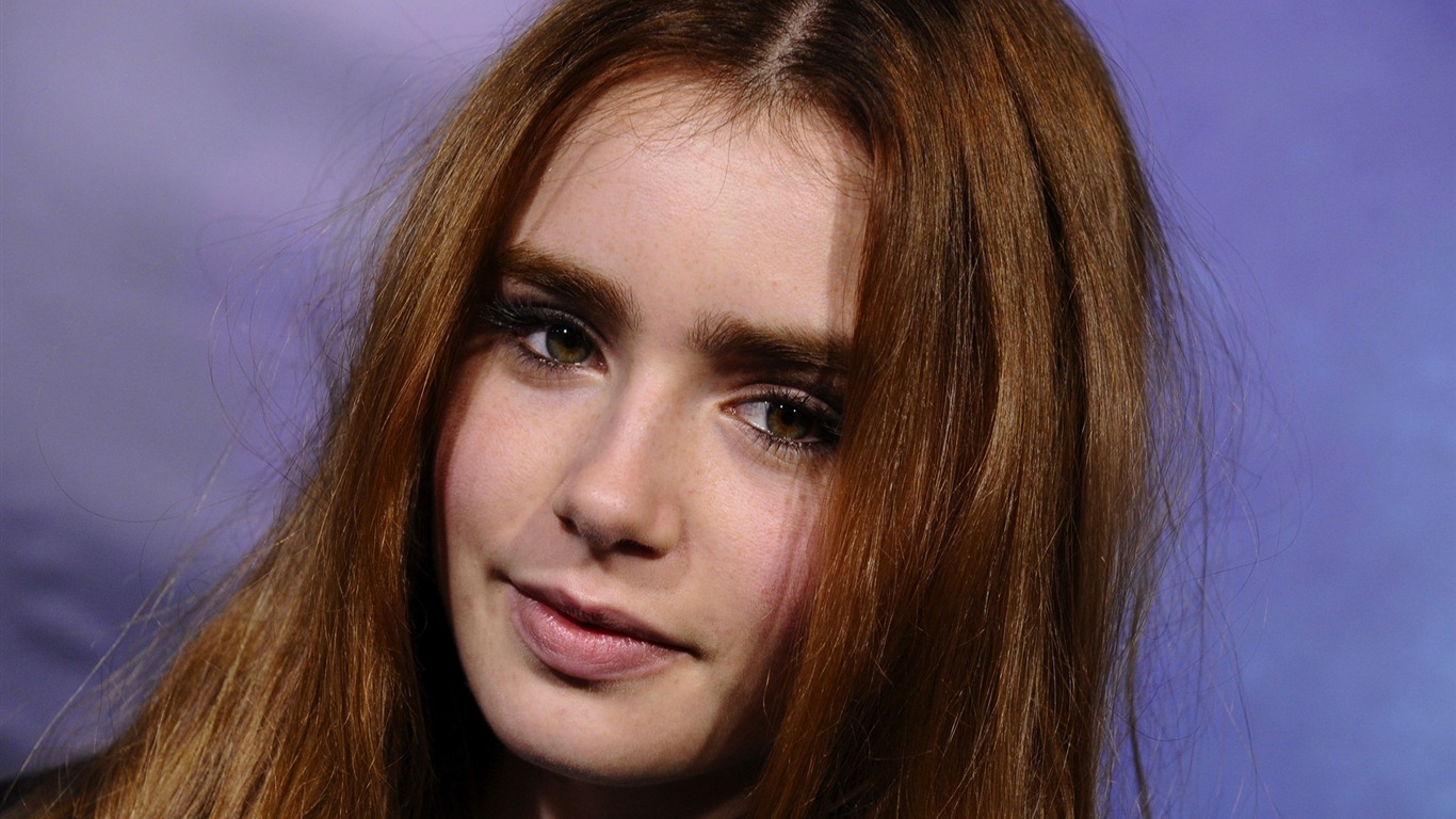 Lily Collins beautiful wallpapers #2 - 1366x768