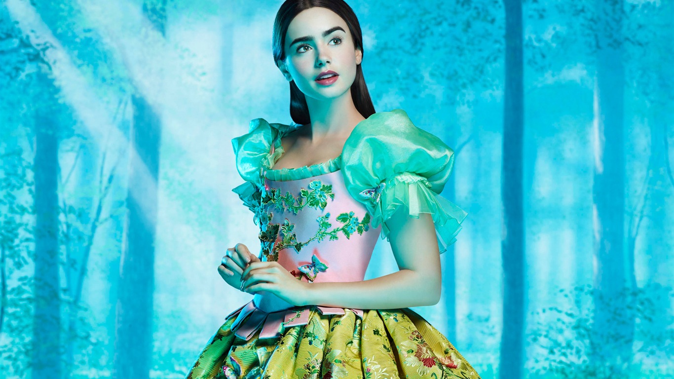 Lily Collins beautiful wallpapers #17 - 1366x768