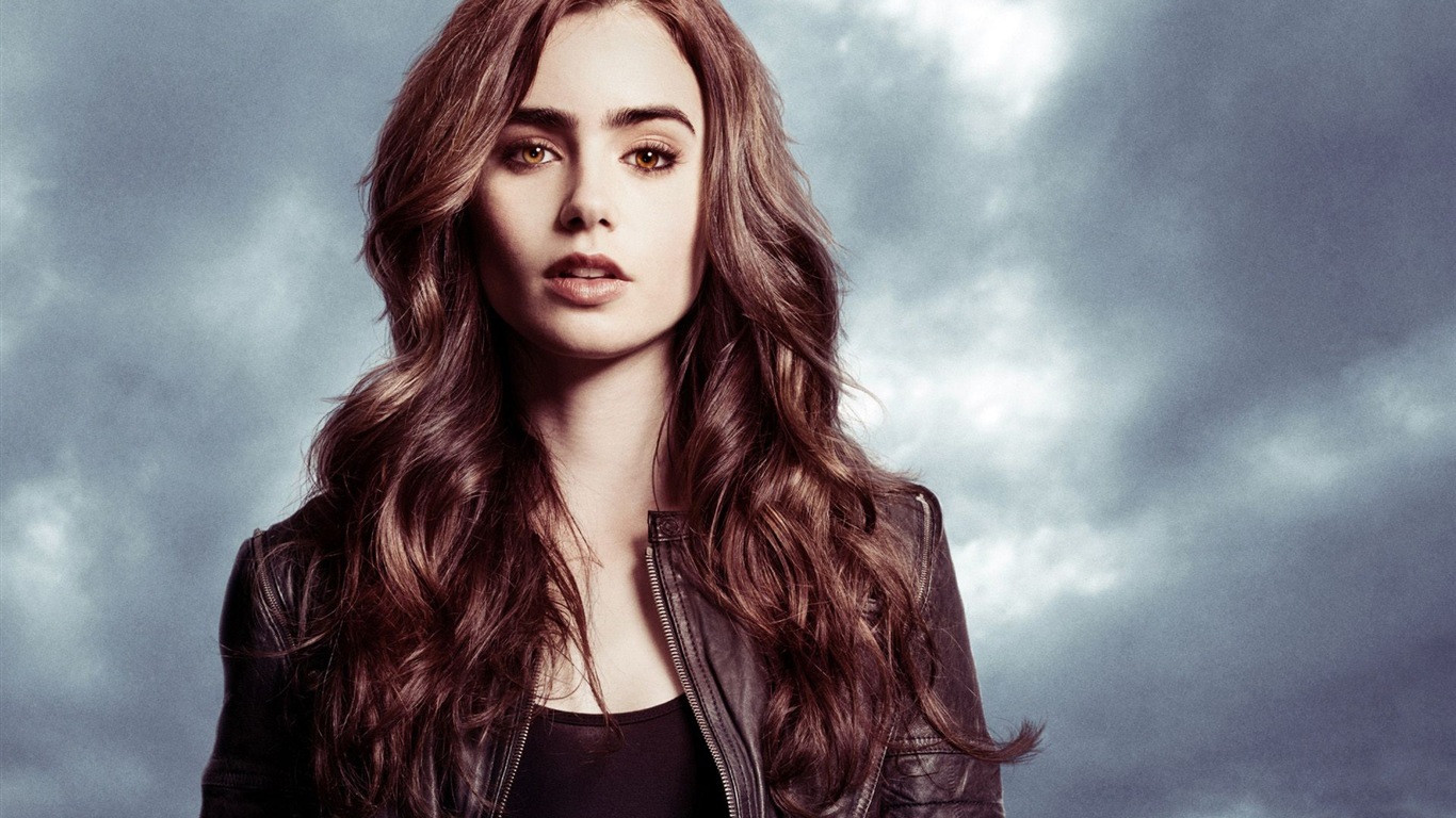 Lily Collins beautiful wallpapers #18 - 1366x768