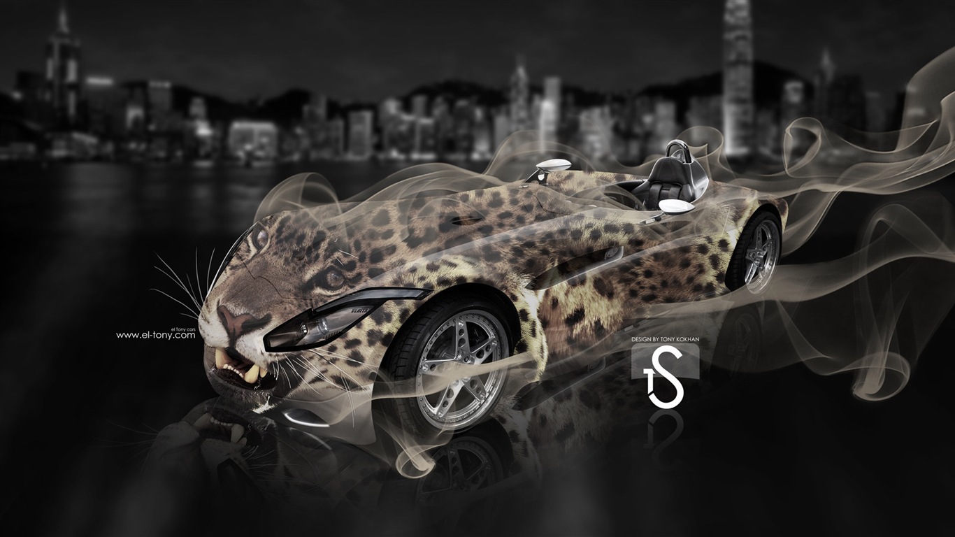 Creative dream car design wallpaper, Animal automotive #2 - 1366x768