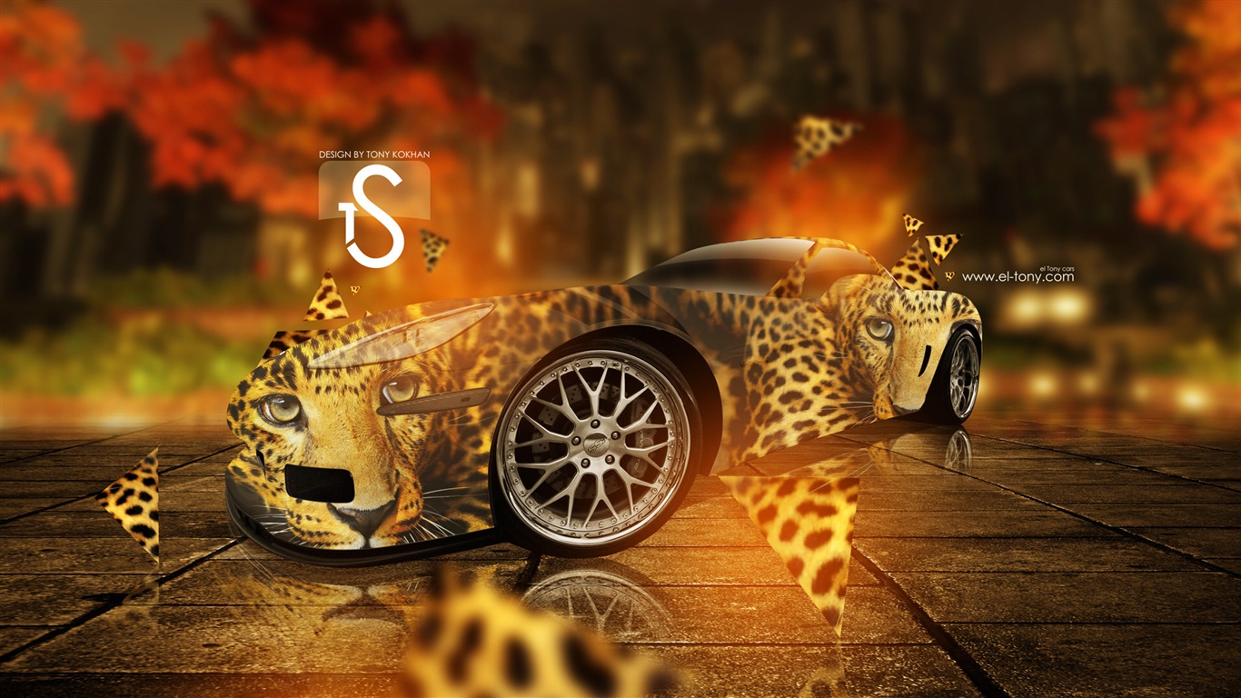 Creative dream car design wallpaper, Animal automotive #4 - 1366x768