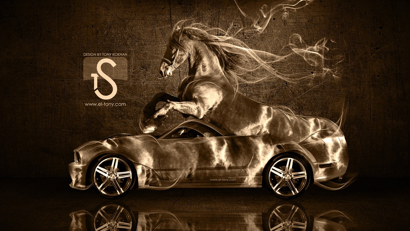 Creative dream car design wallpaper, Animal automotive #8 - 1366x768
