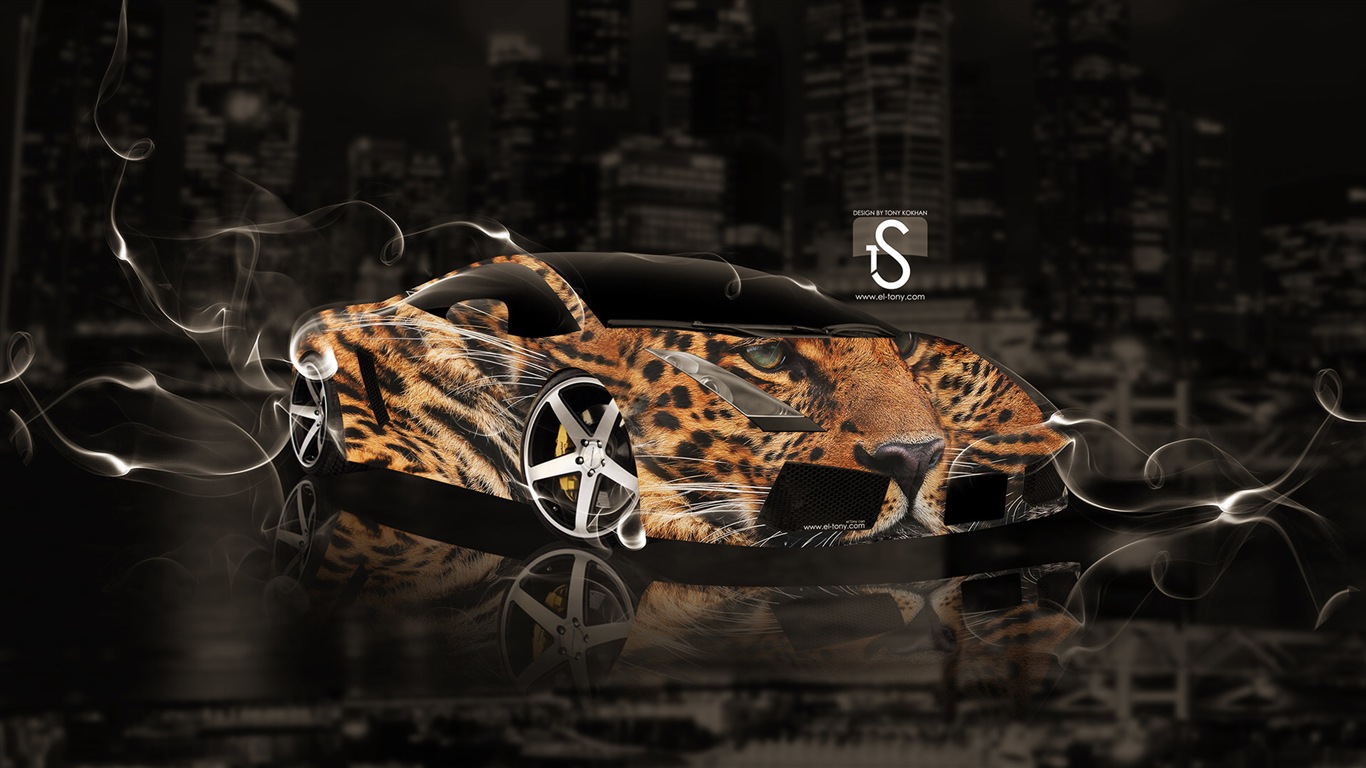 Kreativní auto snů design tapety, Animal automobilový průmysl #10 - 1366x768