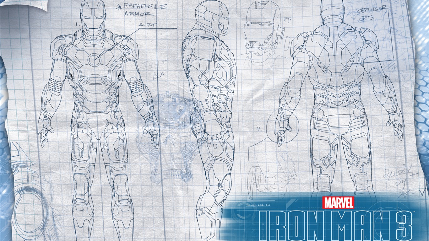 Iron Man 3 2013 钢铁侠3 最新高清壁纸8 - 1366x768