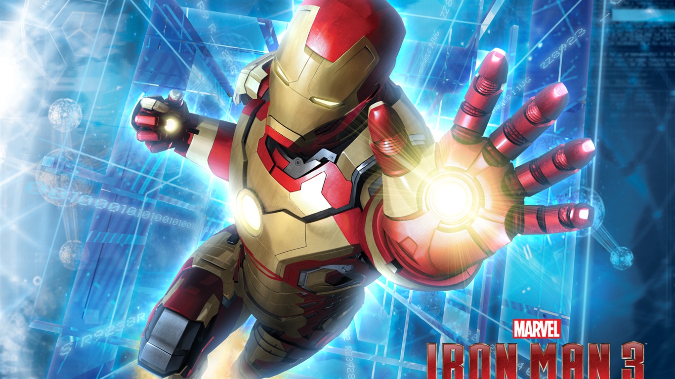 2013 Iron Man 3 nejnovější HD tapety na plochu #9 - 1366x768