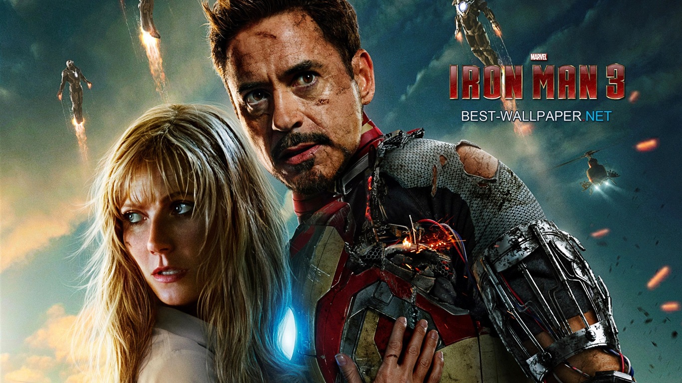 2013 Iron Man 3 nejnovější HD tapety na plochu #13 - 1366x768