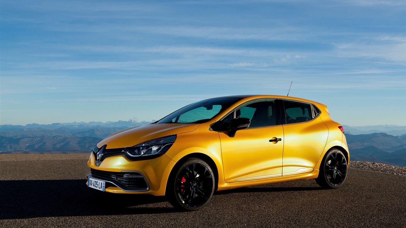 2013 Renault Clio RS 200 желтого цвета автомобиля HD обои #8 - 1366x768