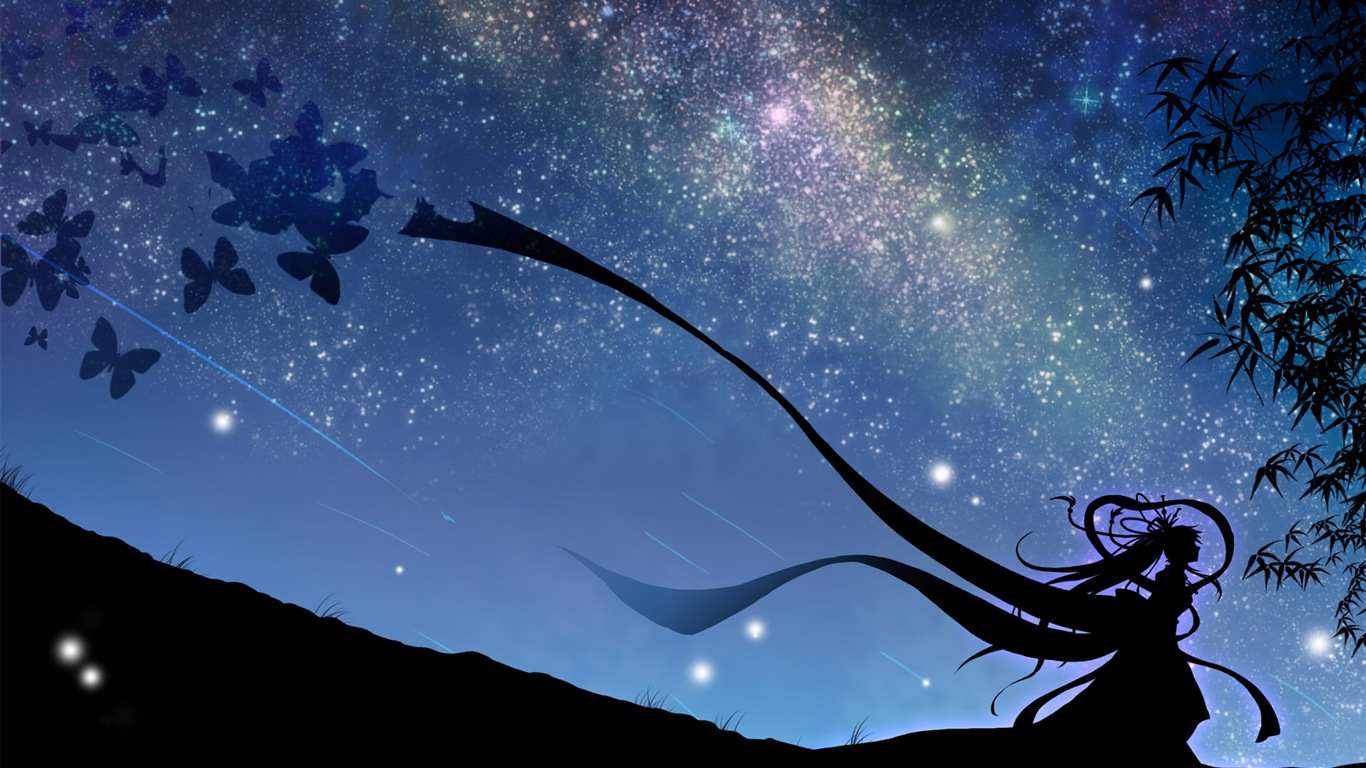 Firefly Summer beautiful anime wallpaper #8 - 1366x768