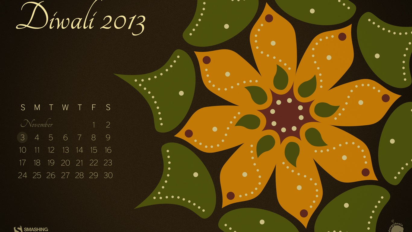 November 2013 Kalender Wallpaper (2) #5 - 1366x768