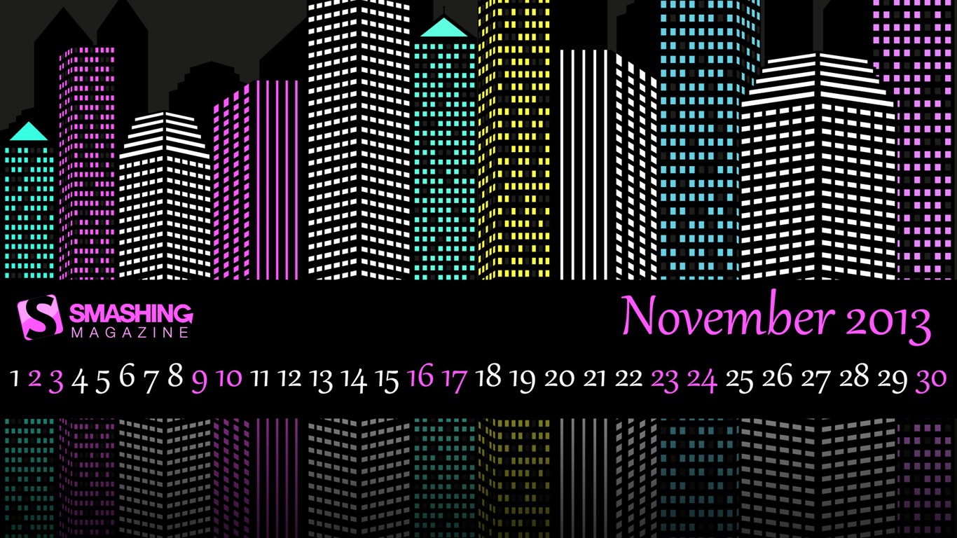 November 2013 Kalender Wallpaper (2) #16 - 1366x768