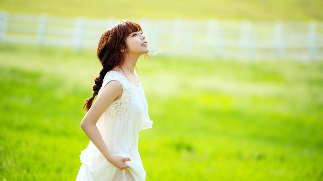 JUNIEL 한국 아름다운 소녀 HD 배경 화면 #11 - 1366x768