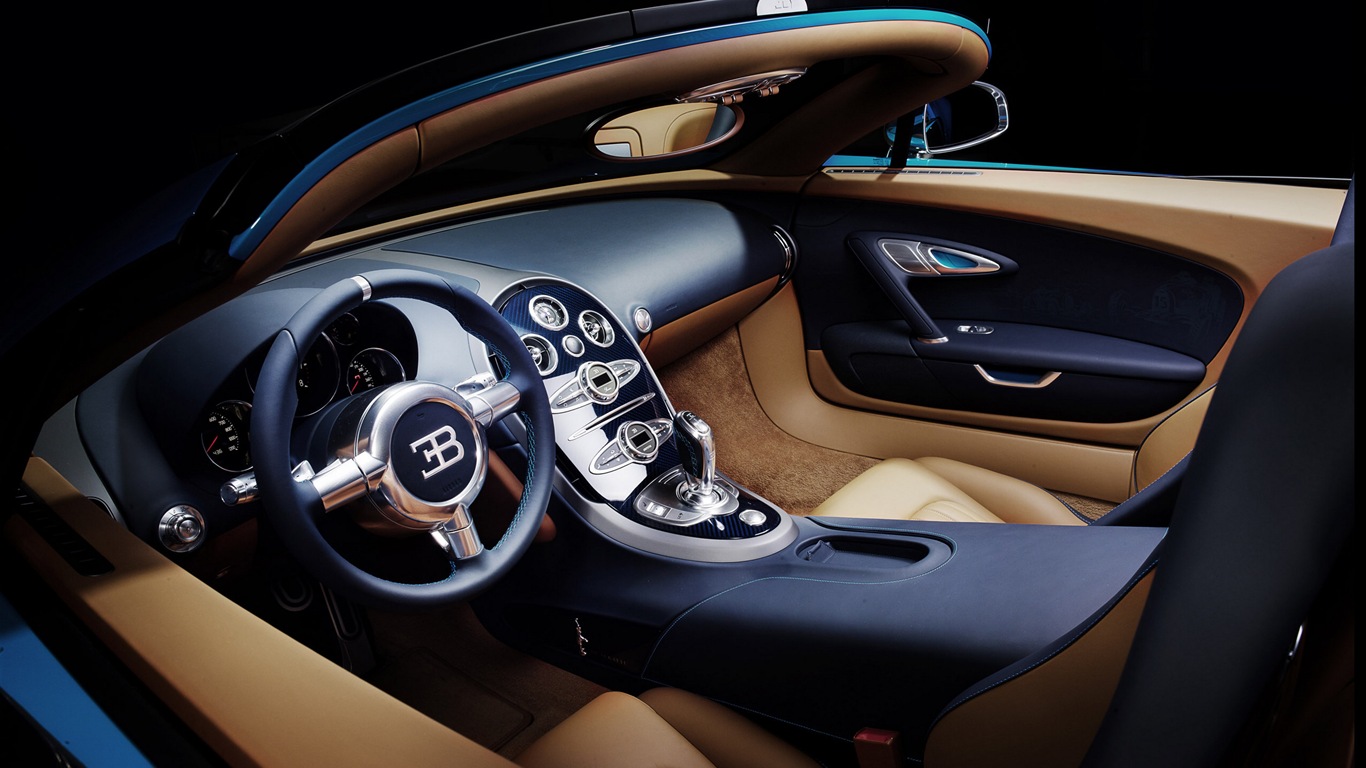 2013 Bugatti Veyron 16.4 Grand Sport Vitesse суперкар HD обои #7 - 1366x768