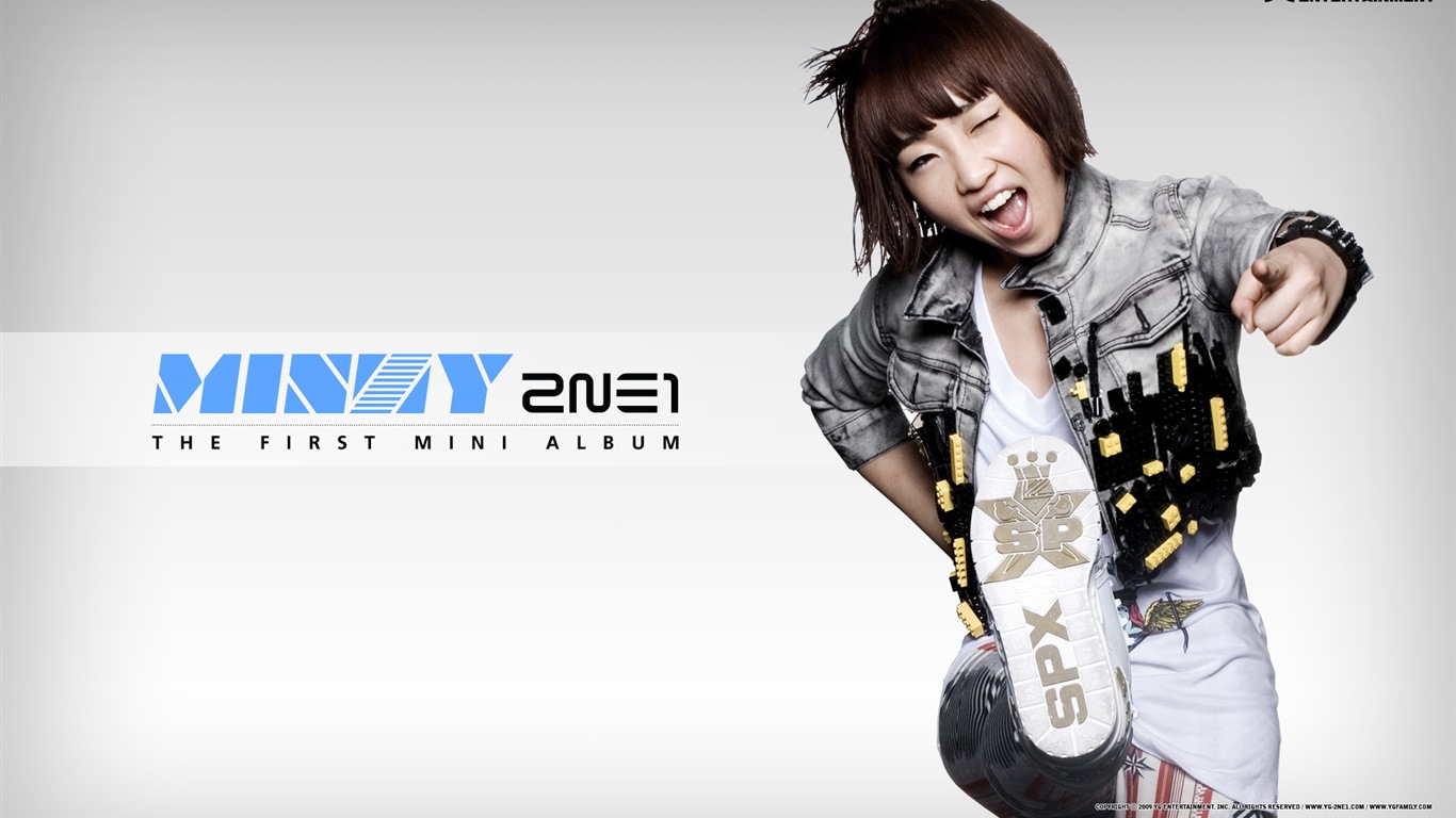 한국 음악 소녀 그룹 2NE1의 HD 배경 화면 #5 - 1366x768