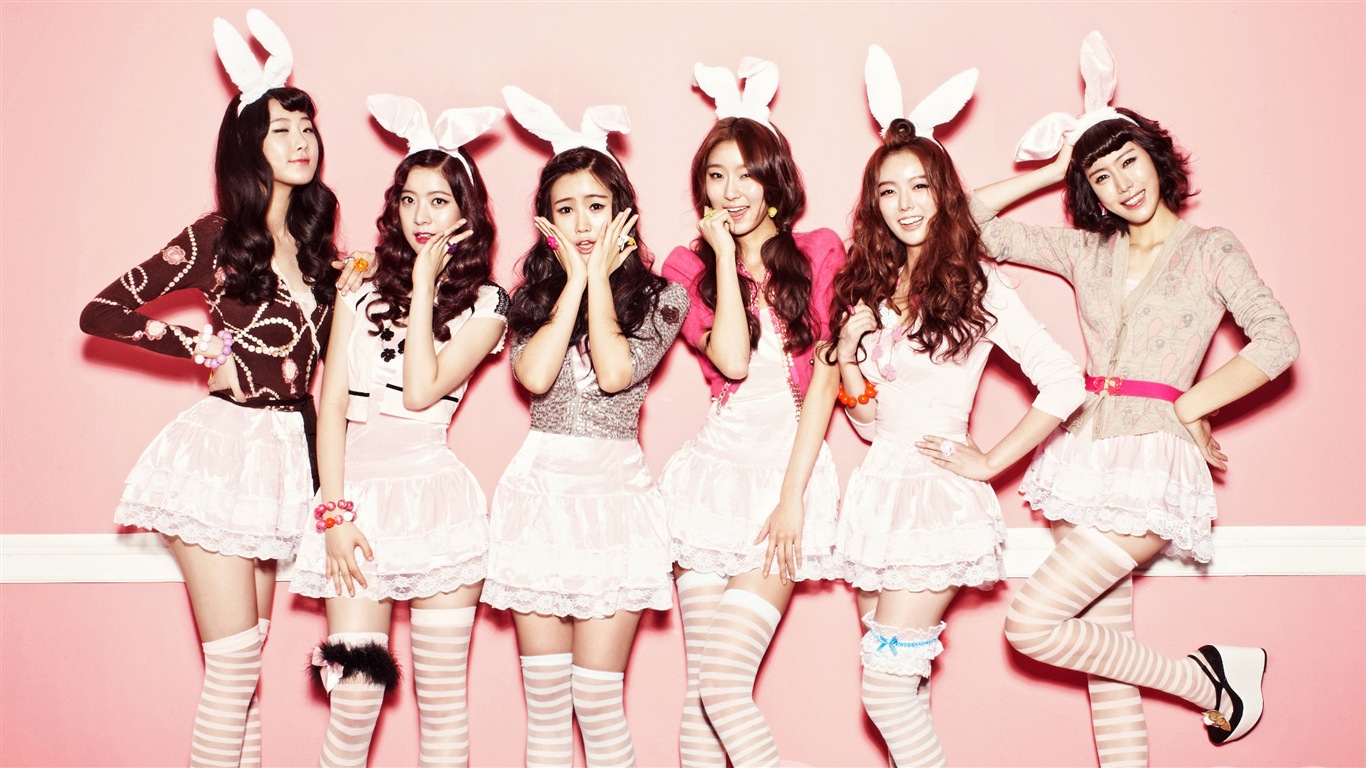 DalShabet Korean music beautiful girls HD wallpapers #9 - 1366x768