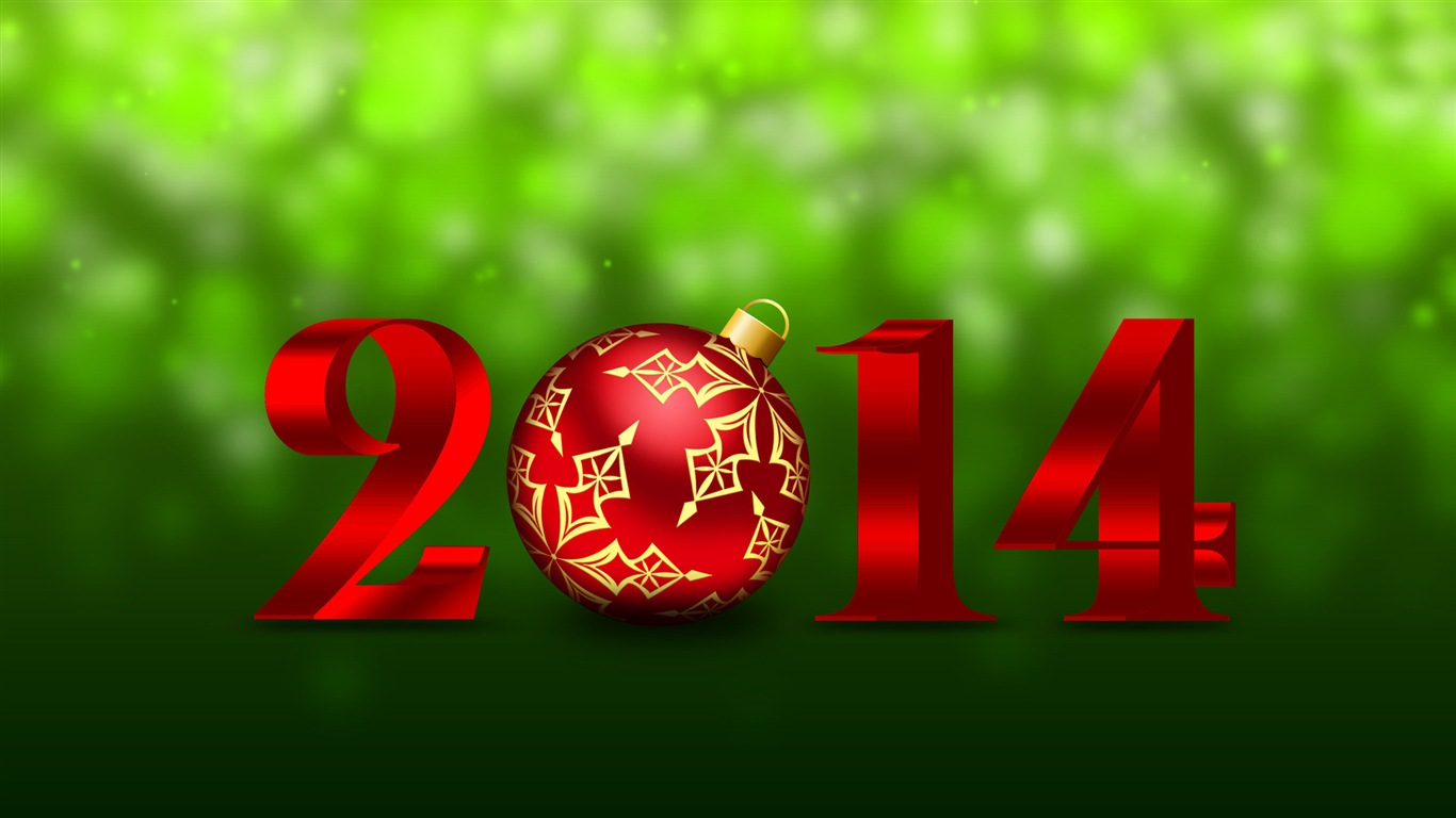 2014 Новый год Стиль Обои (1) #3 - 1366x768