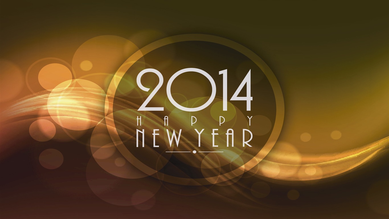 2014 New Year Theme HD Fonds d'écran (1) #4 - 1366x768