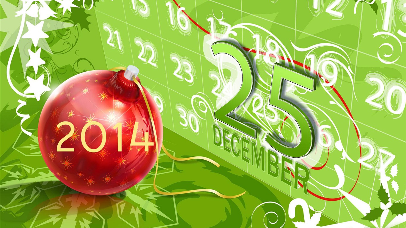 2014 New Year Theme HD Fonds d'écran (1) #6 - 1366x768