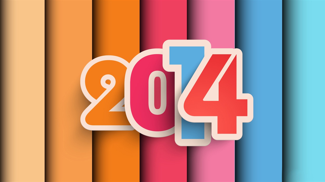 2014 New Year Theme HD Fonds d'écran (1) #9 - 1366x768