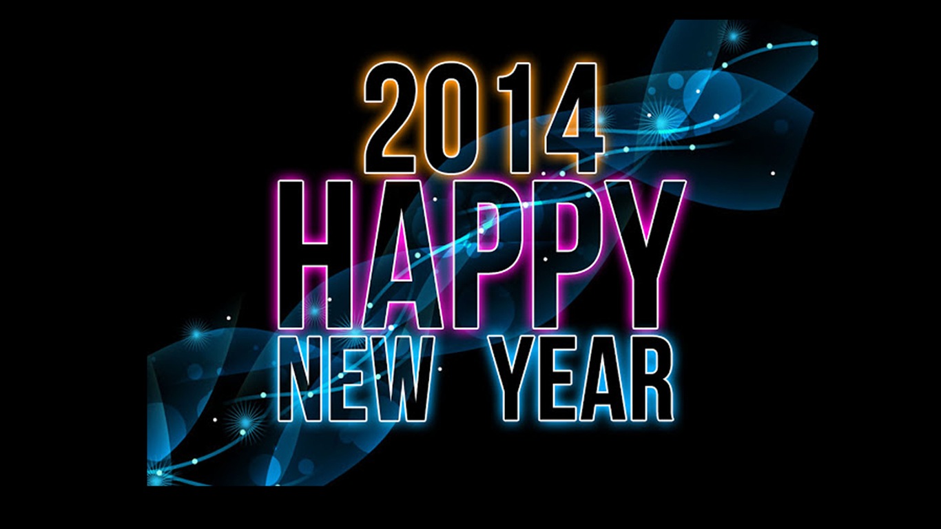 2014 Новый год Стиль Обои (1) #11 - 1366x768