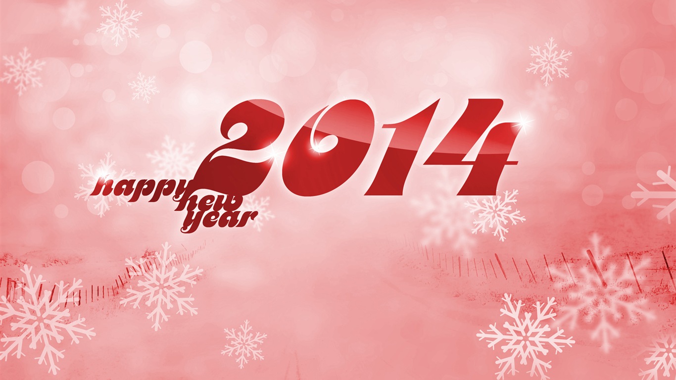 2014 New Year Theme HD Fonds d'écran (1) #12 - 1366x768