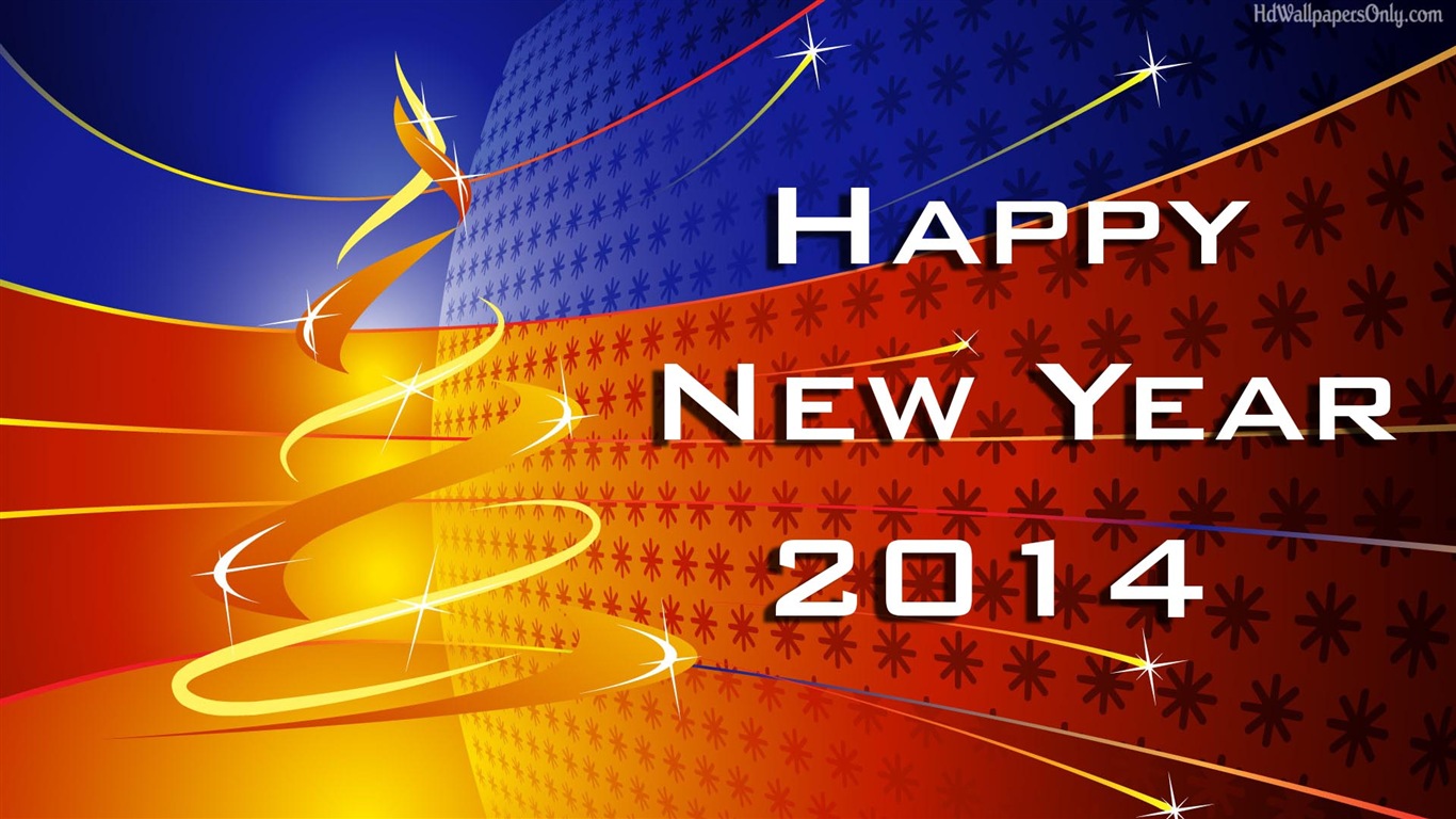 2014 New Year Theme HD Fonds d'écran (1) #14 - 1366x768