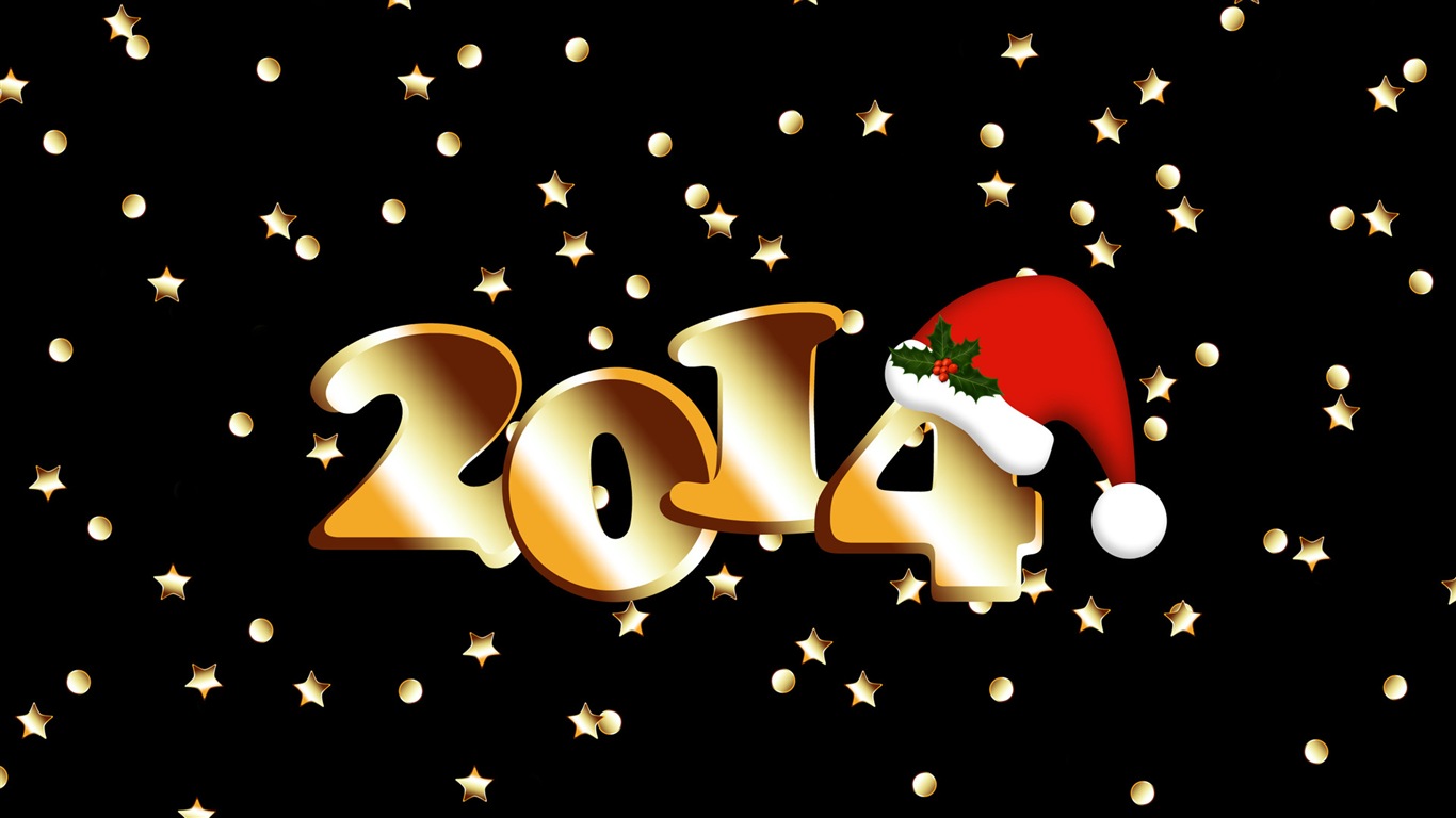 2014 New Year Theme HD Fonds d'écran (1) #15 - 1366x768