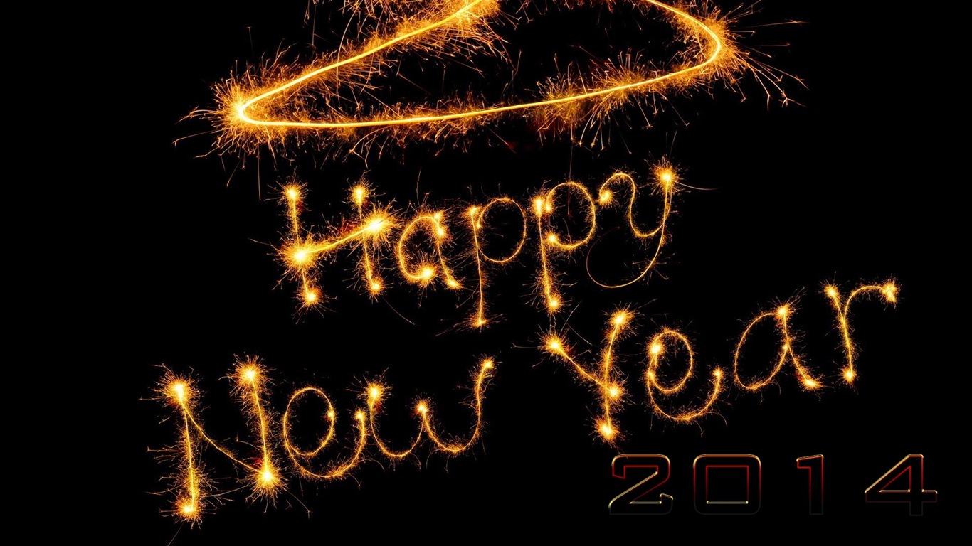 2014 New Year Theme HD Fonds d'écran (1) #19 - 1366x768