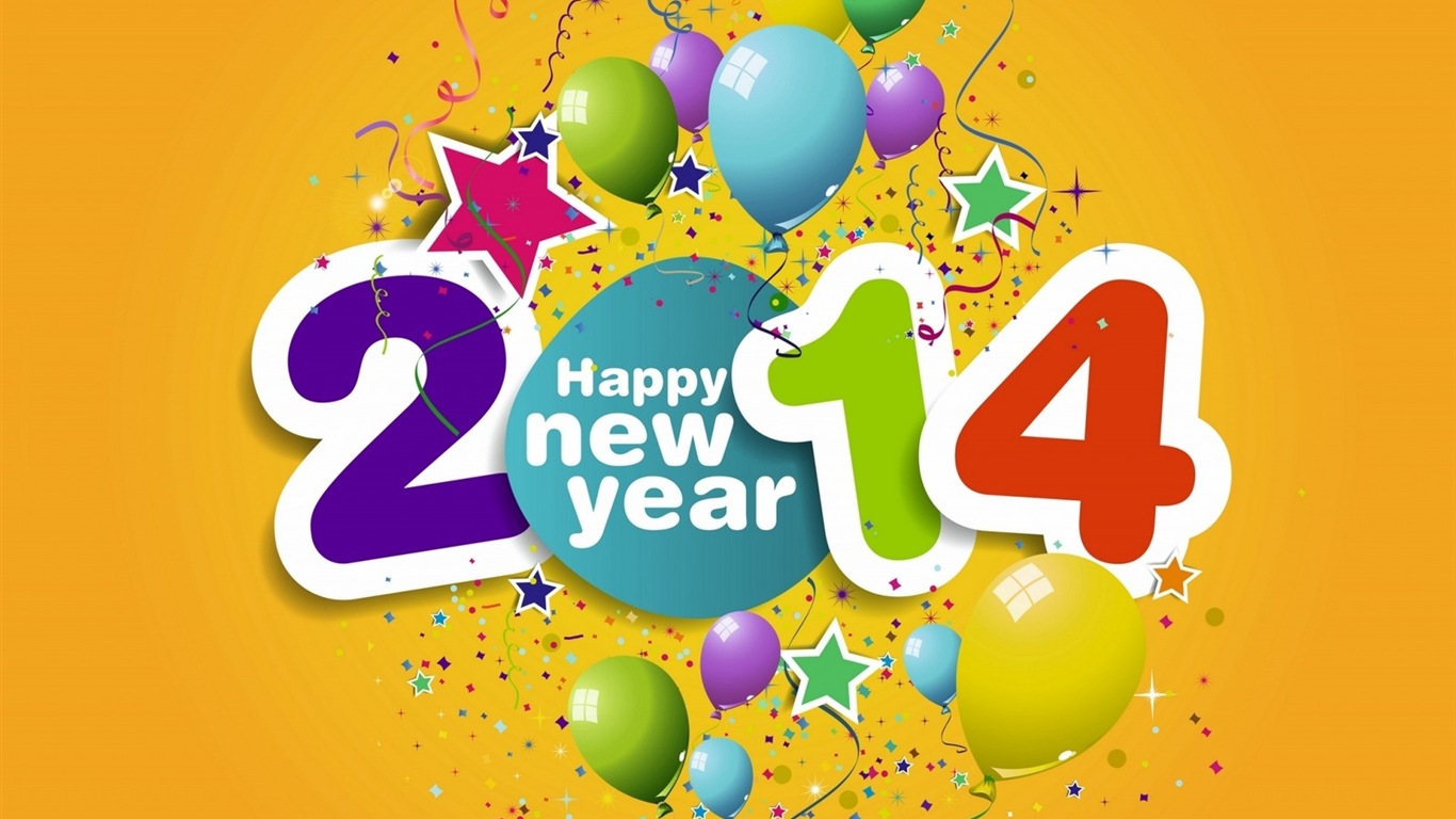 2014 New Year Theme HD Fonds d'écran (1) #20 - 1366x768