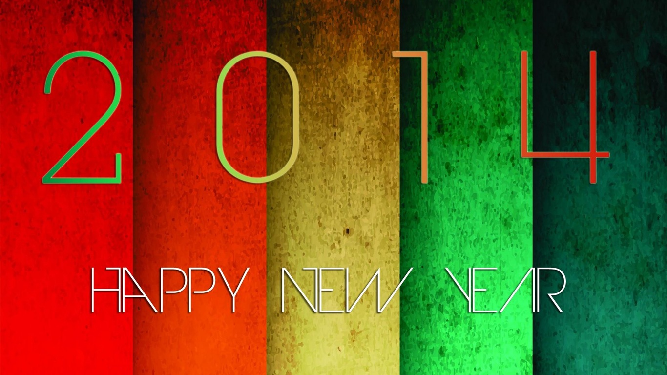 2014 New Year Theme HD Wallpapers (2) #3 - 1366x768