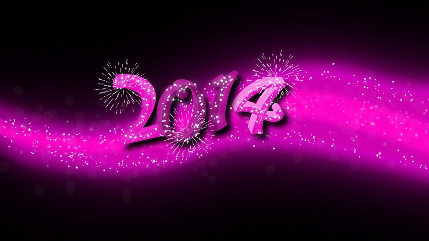 2014 New Year Theme HD Fonds d'écran (2) #4 - 1366x768