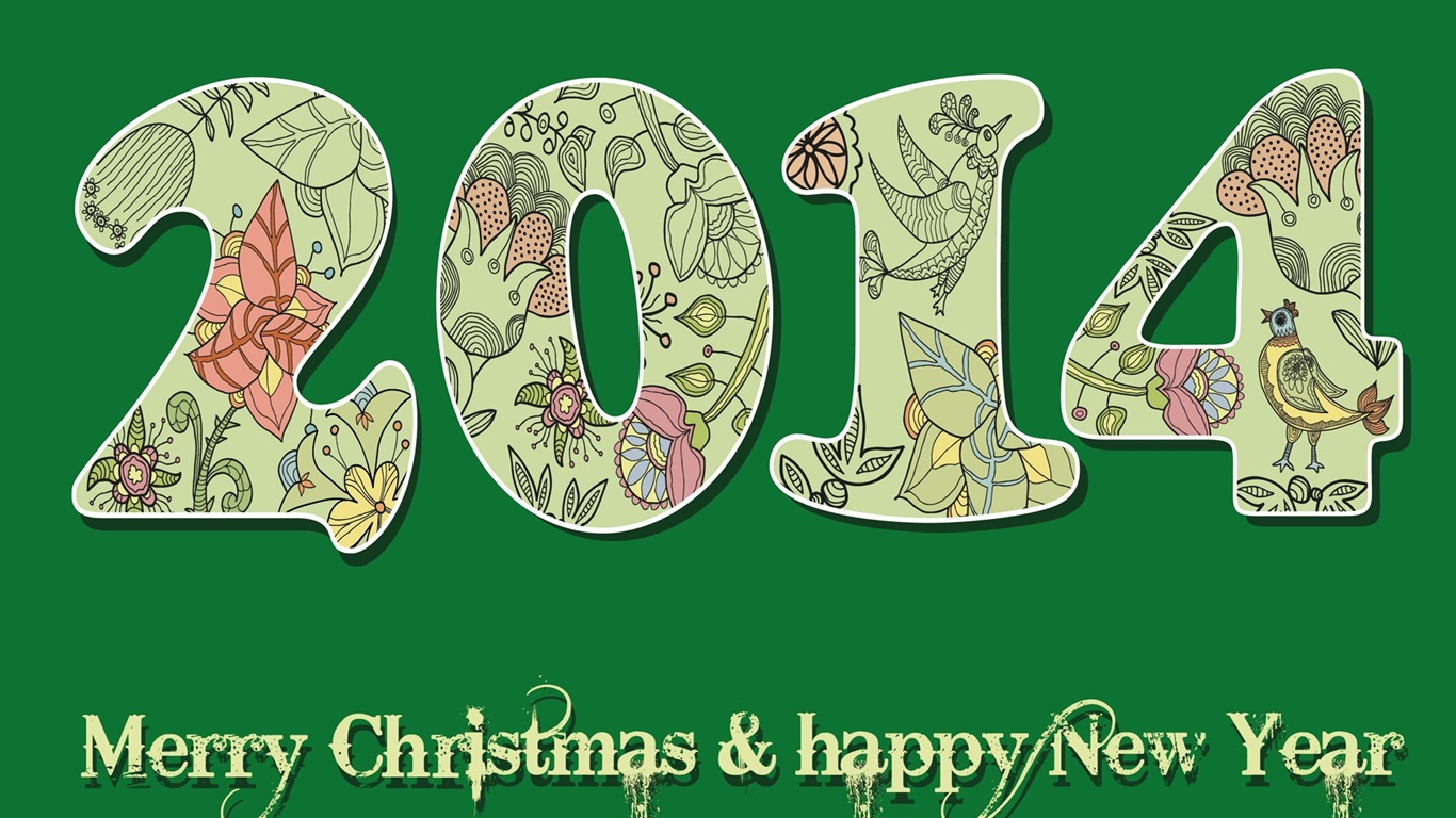 2014 Новый год Стиль Обои (2) #7 - 1366x768