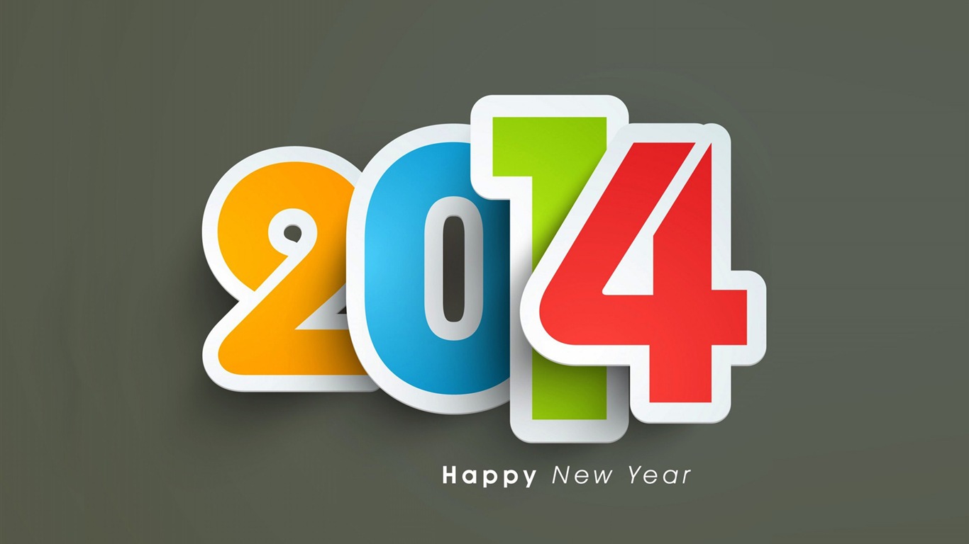 2014 Новый год Стиль Обои (2) #9 - 1366x768