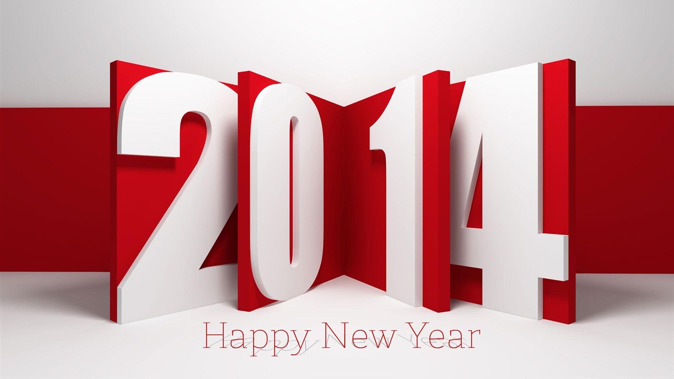 2014 New Year Theme HD Fonds d'écran (2) #14 - 1366x768