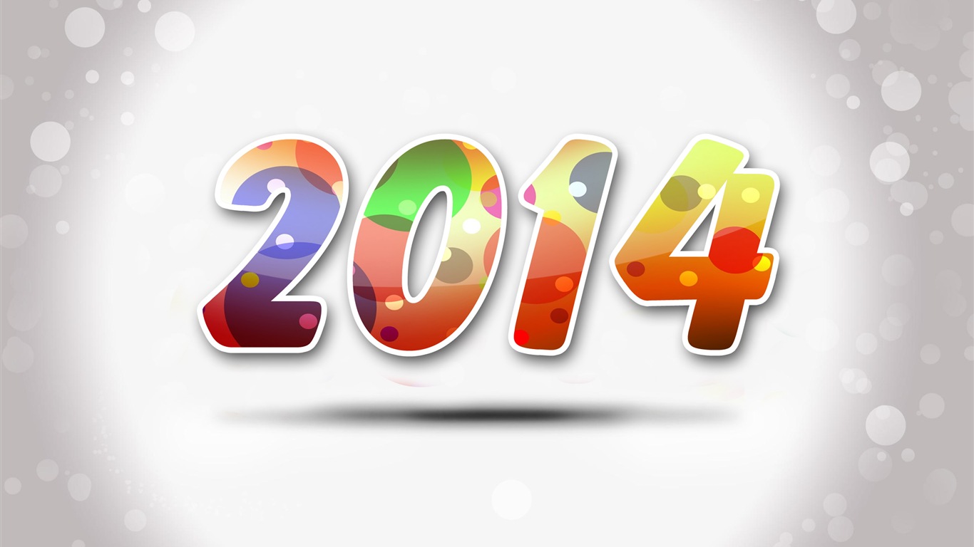 2014 새해 테마의 HD 배경 화면 (2) #17 - 1366x768