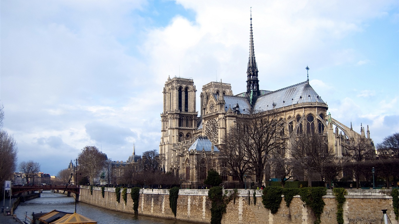 巴黎圣母院 高清风景壁纸9 - 1366x768