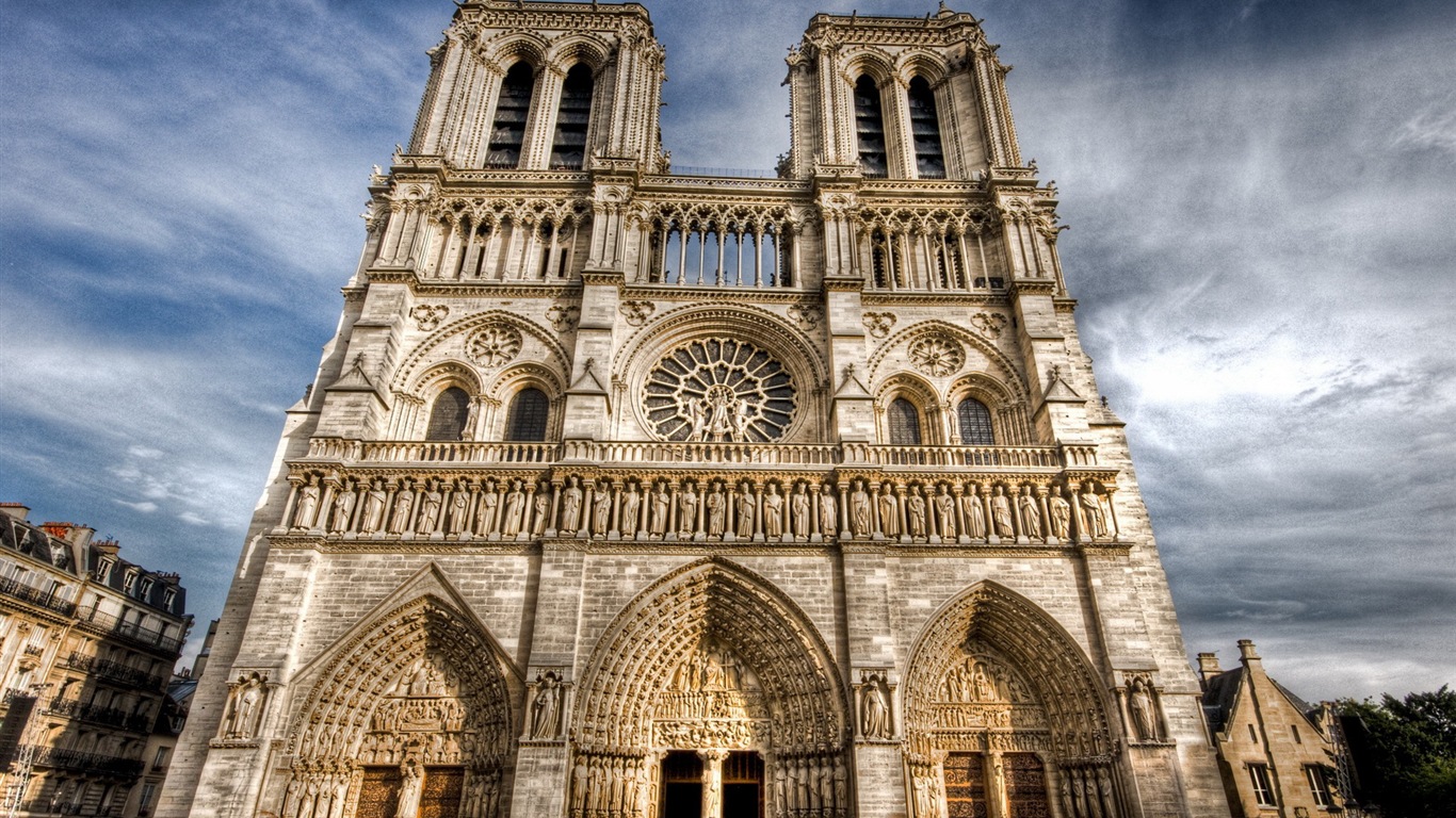 巴黎圣母院 高清风景壁纸14 - 1366x768