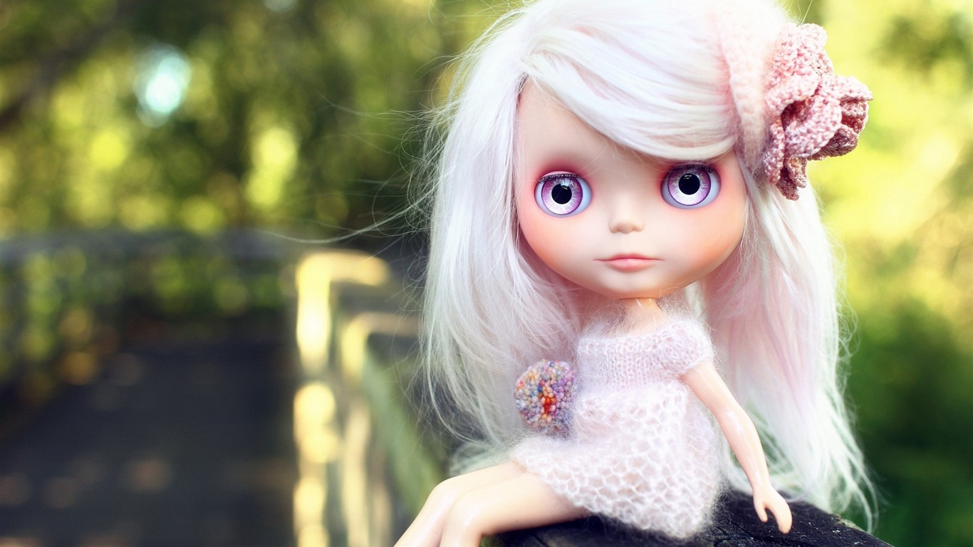 아름다운 슈퍼 Dollfie 장난감 소녀의 HD 배경 화면 #2 - 1366x768