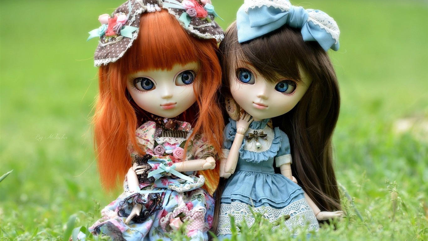 아름다운 슈퍼 Dollfie 장난감 소녀의 HD 배경 화면 #3 - 1366x768