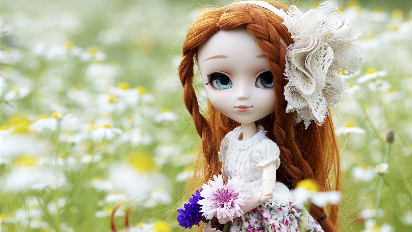 아름다운 슈퍼 Dollfie 장난감 소녀의 HD 배경 화면 #4 - 1366x768
