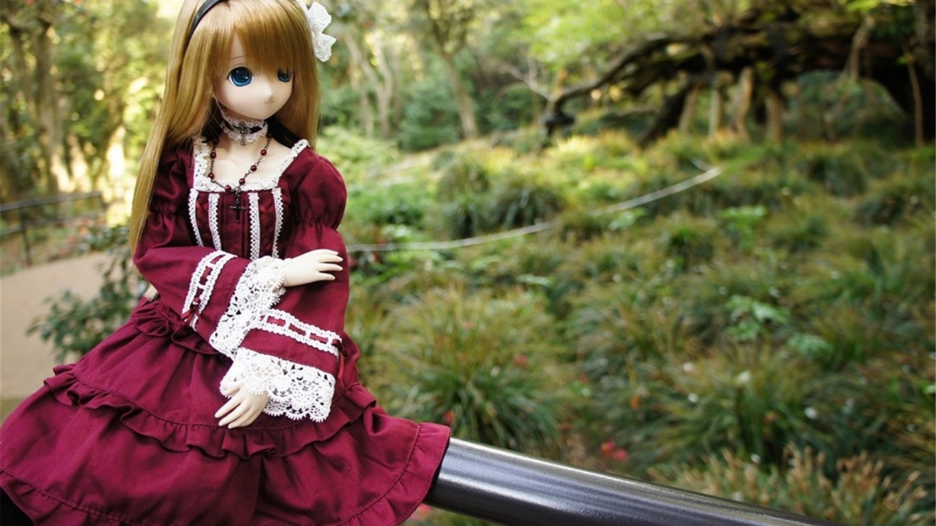 Beautiful Super Dollfie toy girls HD wallpapers #6 - 1366x768