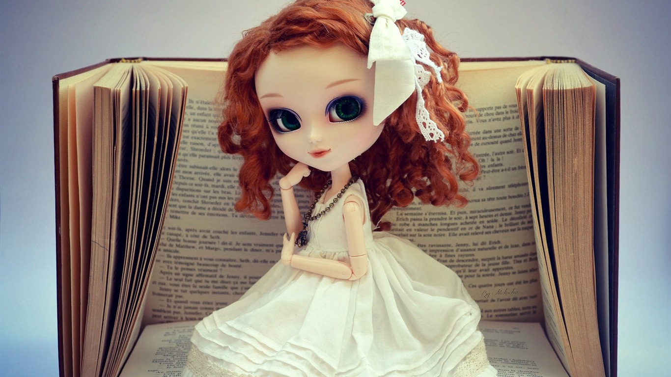 아름다운 슈퍼 Dollfie 장난감 소녀의 HD 배경 화면 #14 - 1366x768