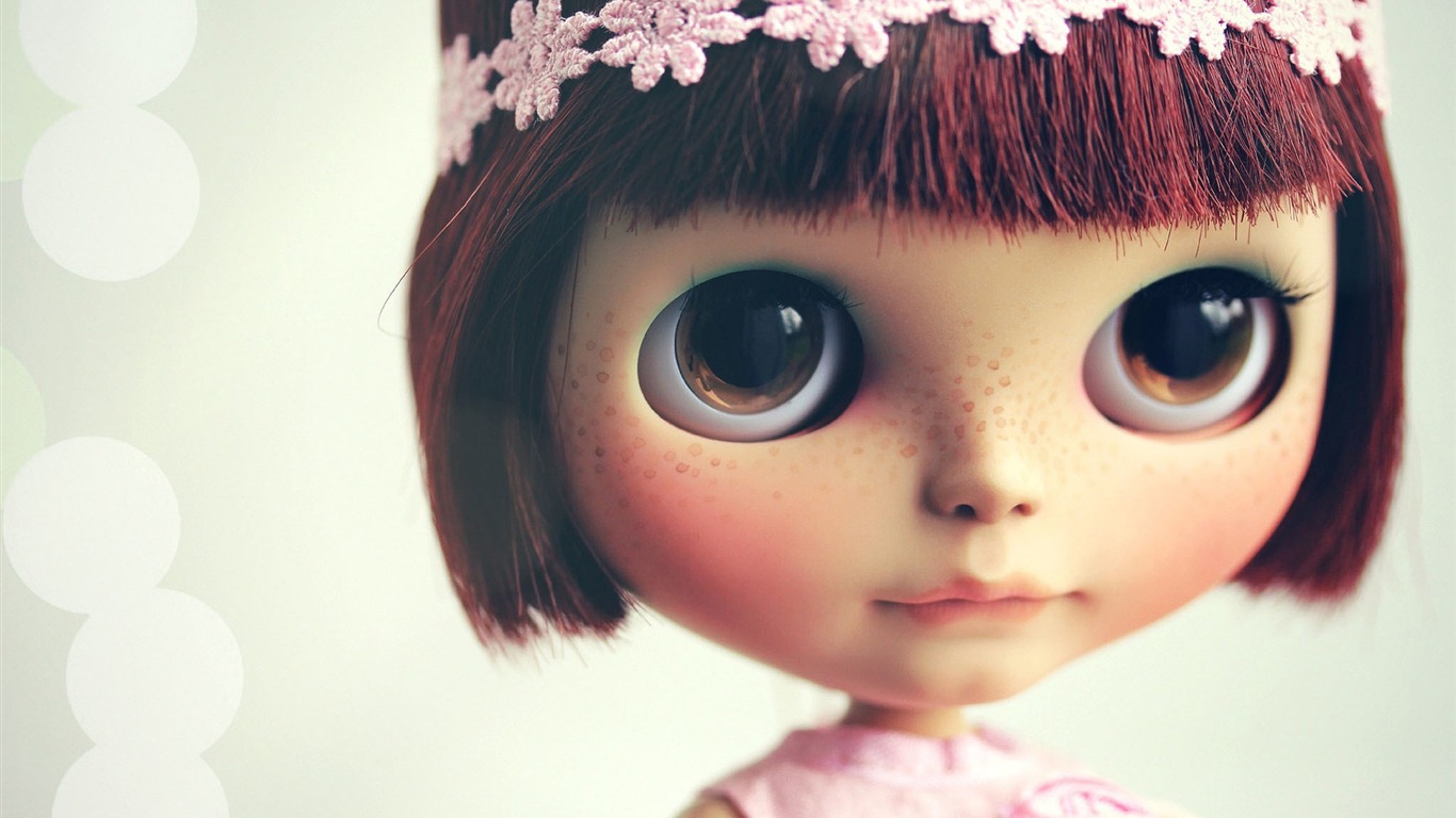 아름다운 슈퍼 Dollfie 장난감 소녀의 HD 배경 화면 #17 - 1366x768