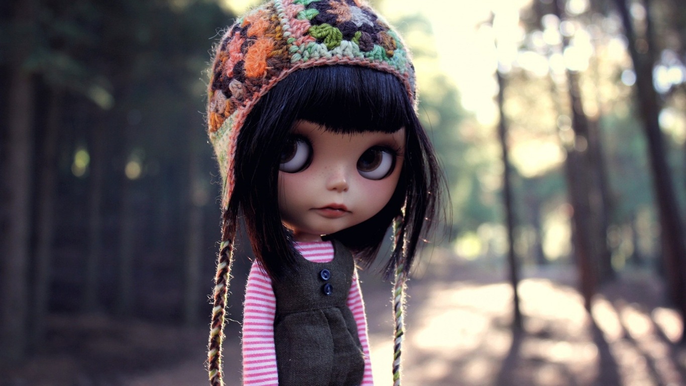 아름다운 슈퍼 Dollfie 장난감 소녀의 HD 배경 화면 #20 - 1366x768