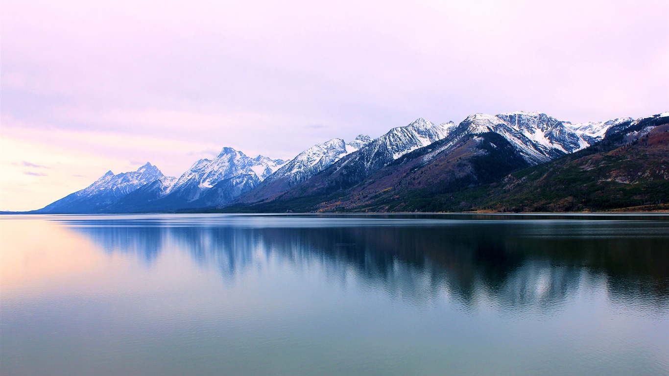 Beautiful mountains, lake, forest, Windows 8 theme HD wallpapers #4 - 1366x768
