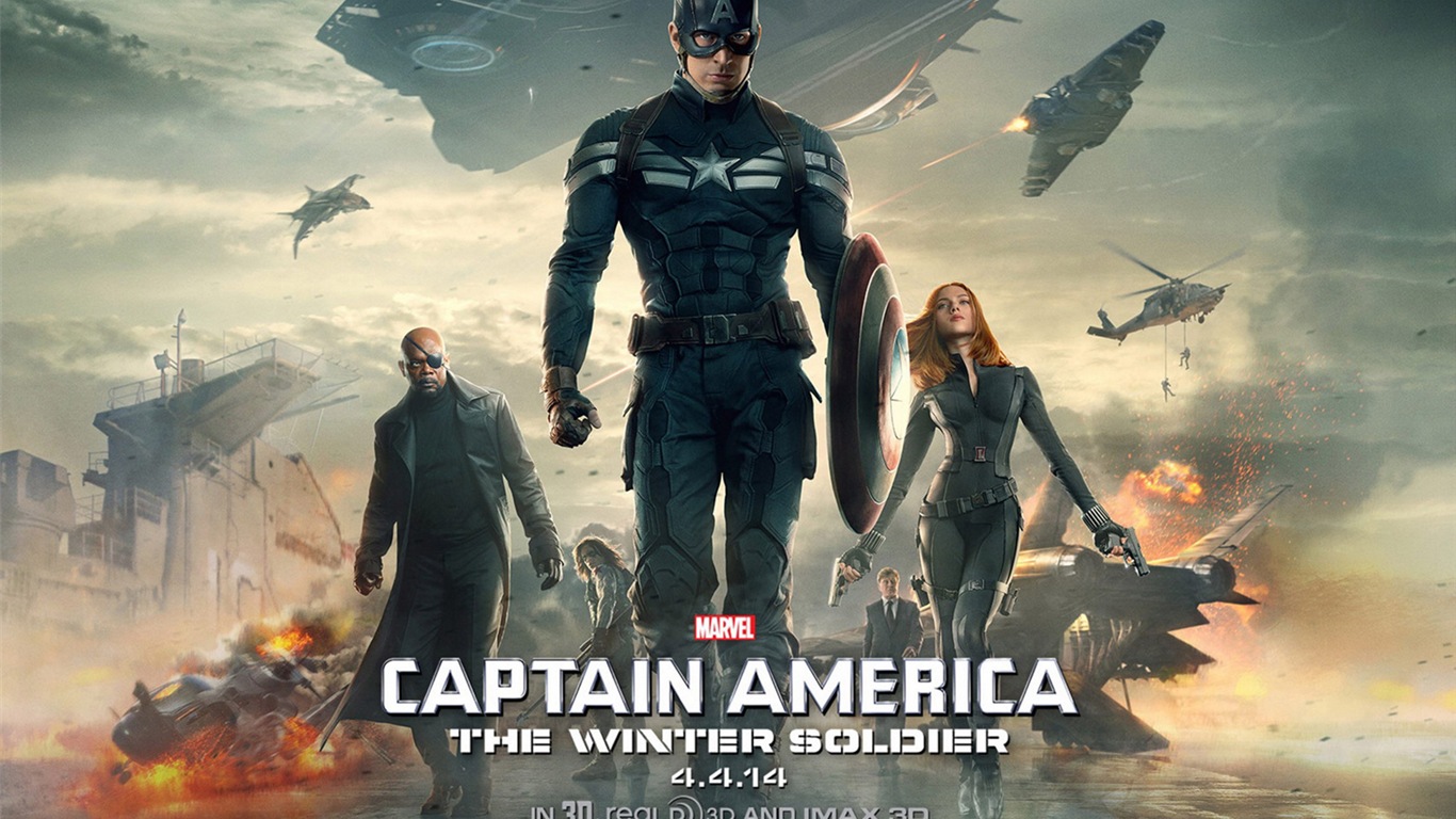 Капитан Америка: Зимний Солдат HD обои #1 - 1366x768