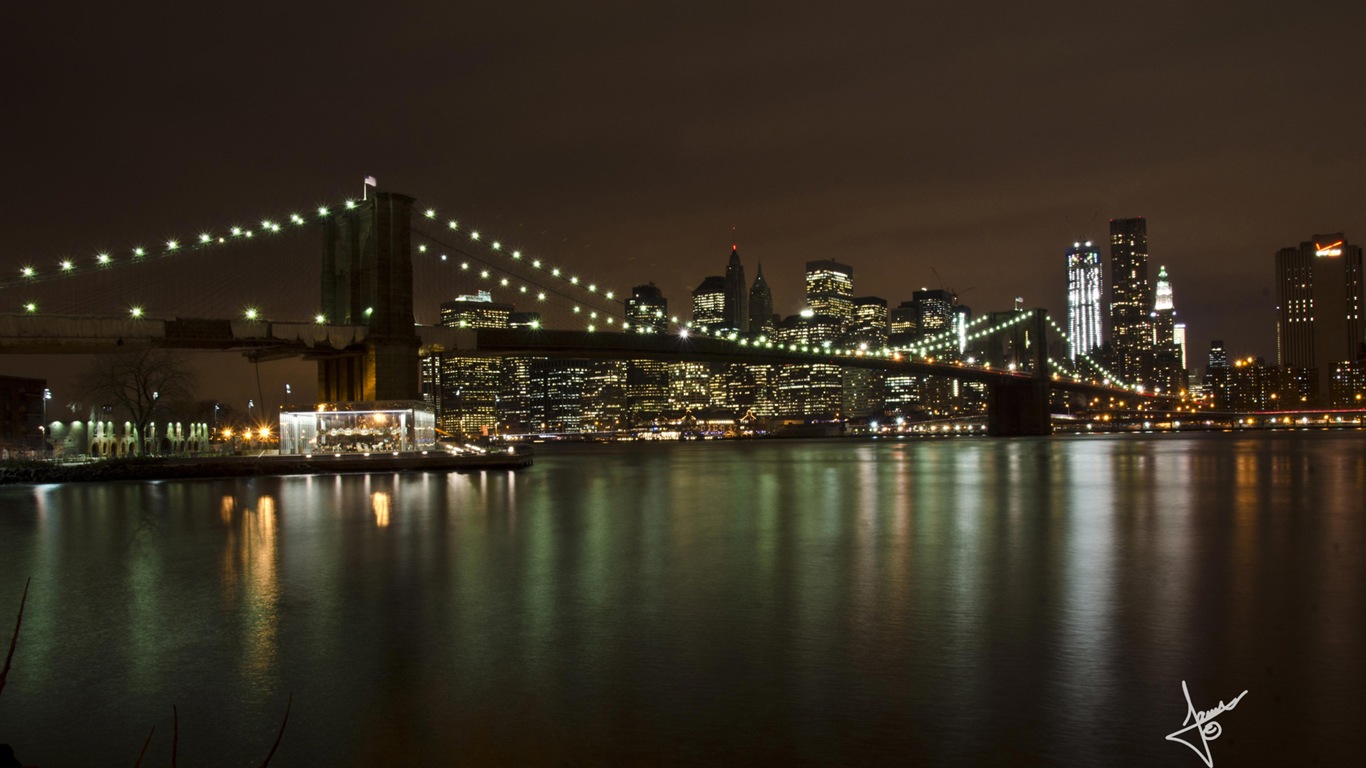 뉴욕의 도시 풍경, 마이크로 소프트 윈도우 8의 HD 배경 화면 #13 - 1366x768