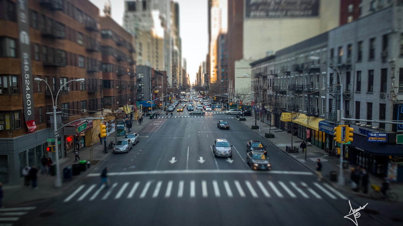 뉴욕의 도시 풍경, 마이크로 소프트 윈도우 8의 HD 배경 화면 #19 - 1366x768